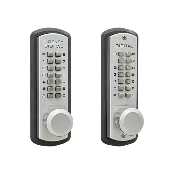 Mechanical Keyless Combination Passage Knob Lock Double Combination Satin Chrome Marine Grade